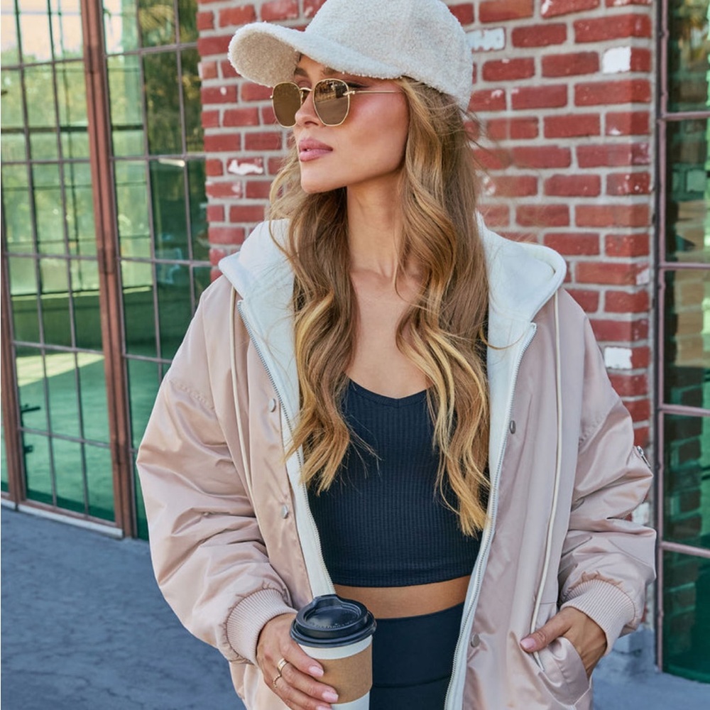 Vici Light Tan Bomber Jacket